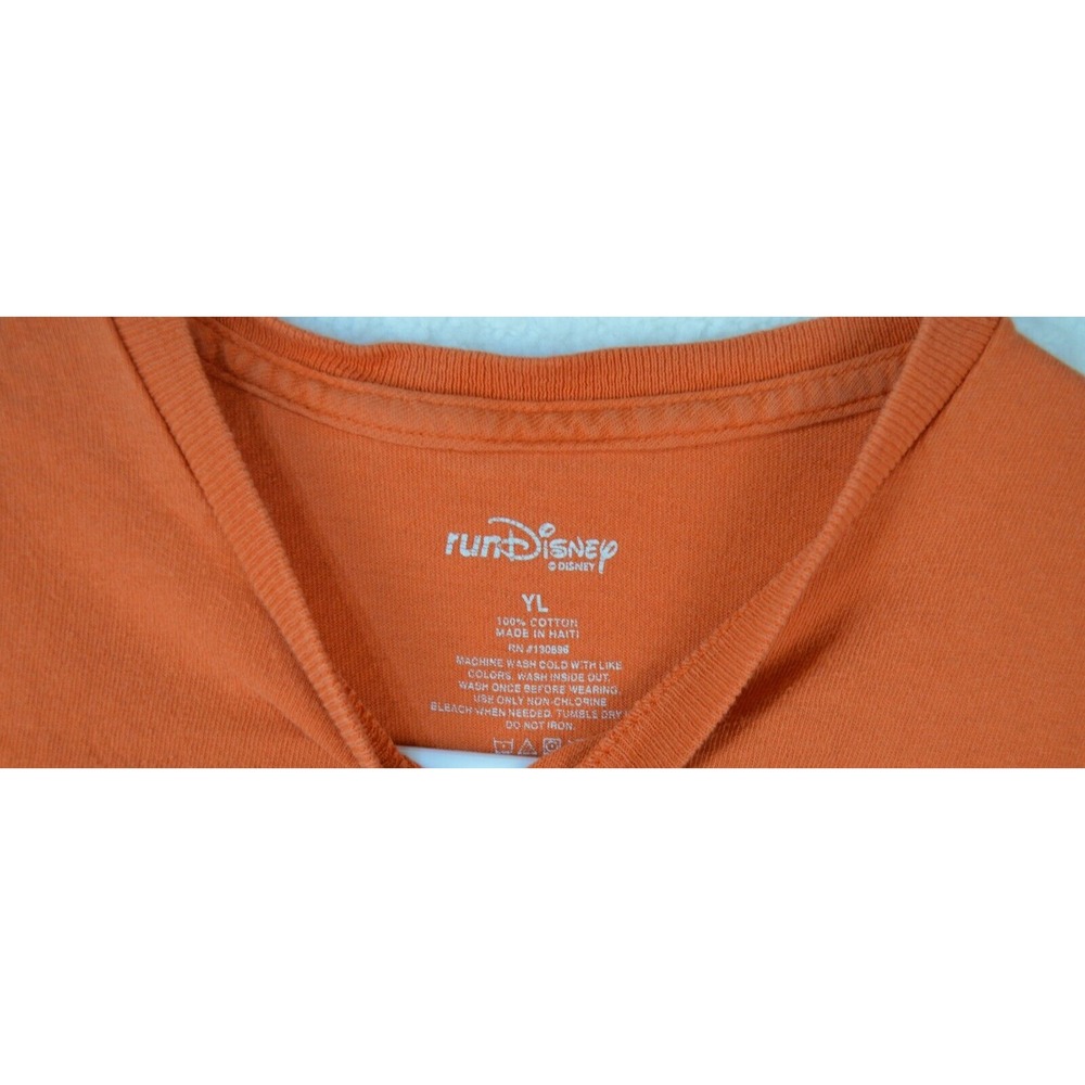 Disney Kids‎ Races Shirt Youth Large Orange Run Disney Graphic 2020 One Mile Run - Picture 7 of 13